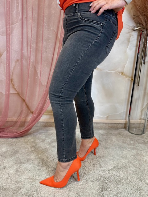 Sima szürke elasztikus farmernadrág - Image 3