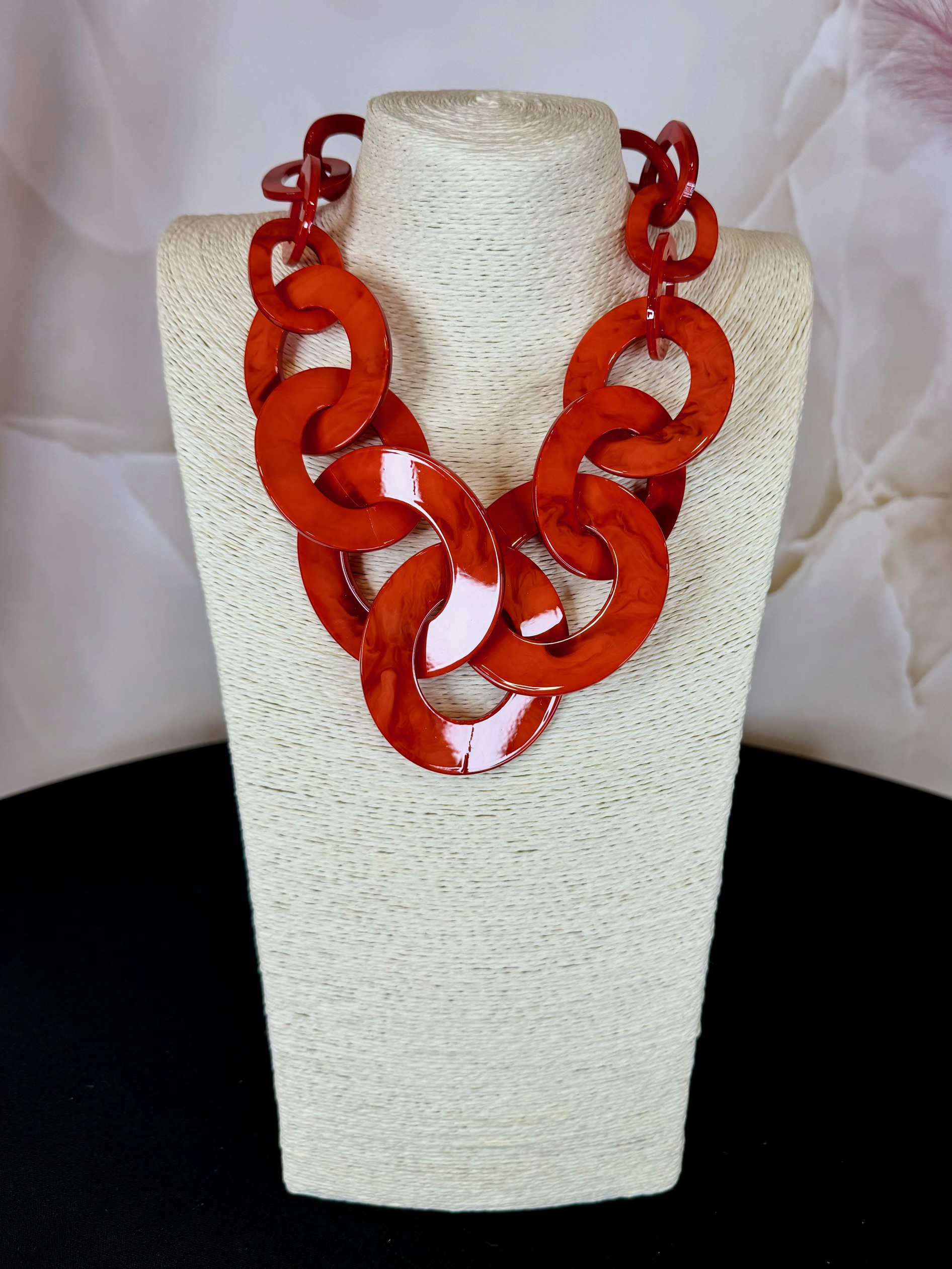 Narancssárga karikás lánc