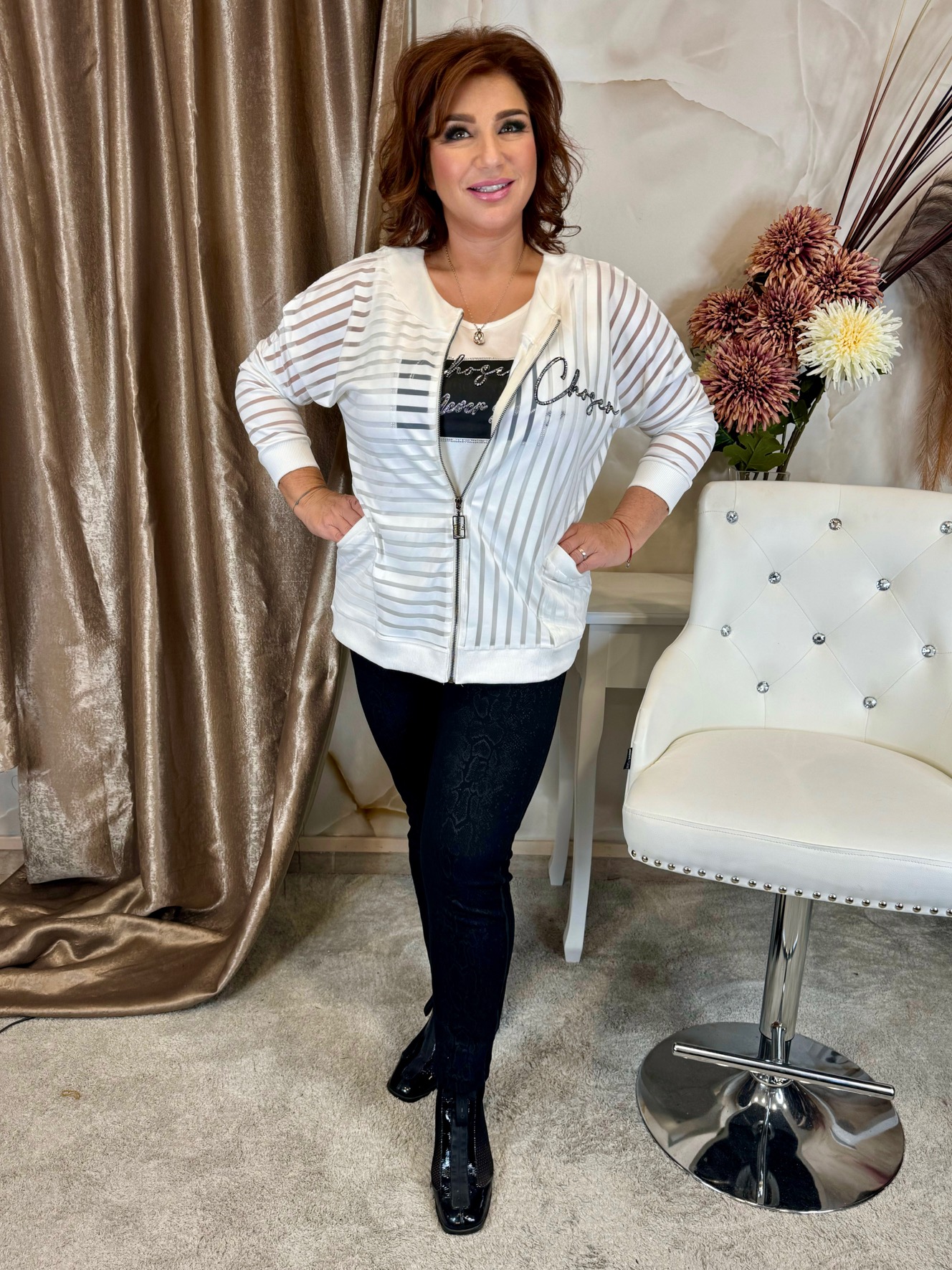 Sportos kétrészes fehér felső - Image 4