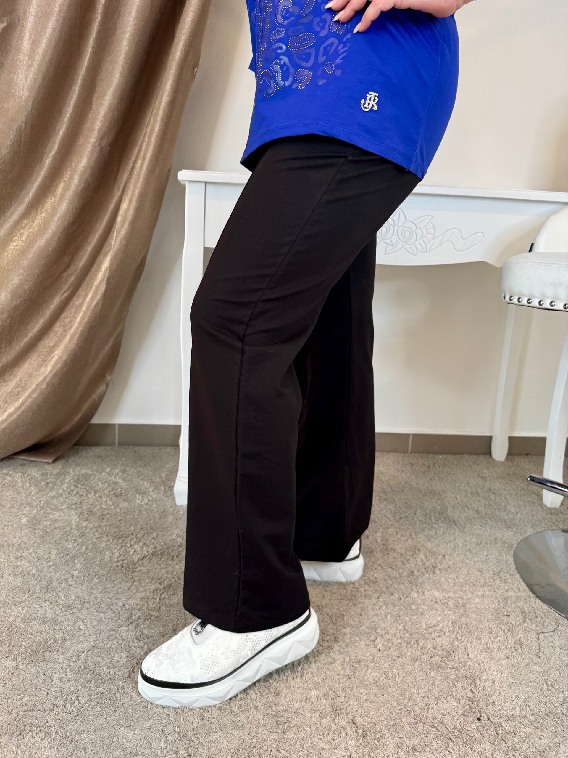 Csinos szett királykék ocelotmintás felsővel - Image 5