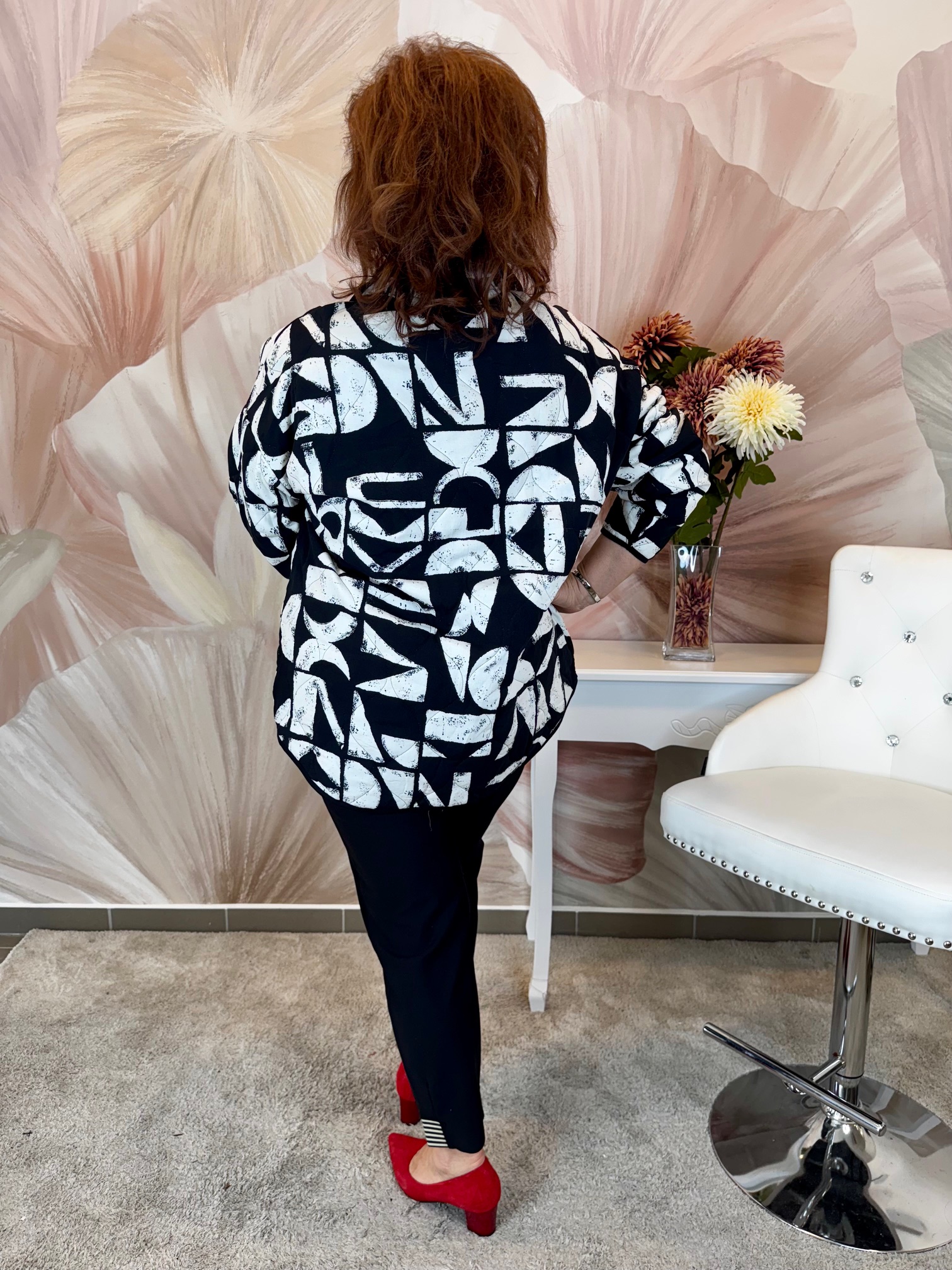 Fekete fehér pamutvászon átmeneti dzseki - Image 7