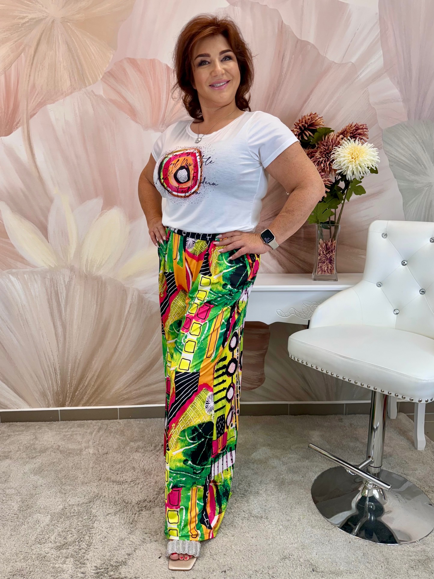 Csinos nyári szett lenge nadrággal - narancs - Image 4