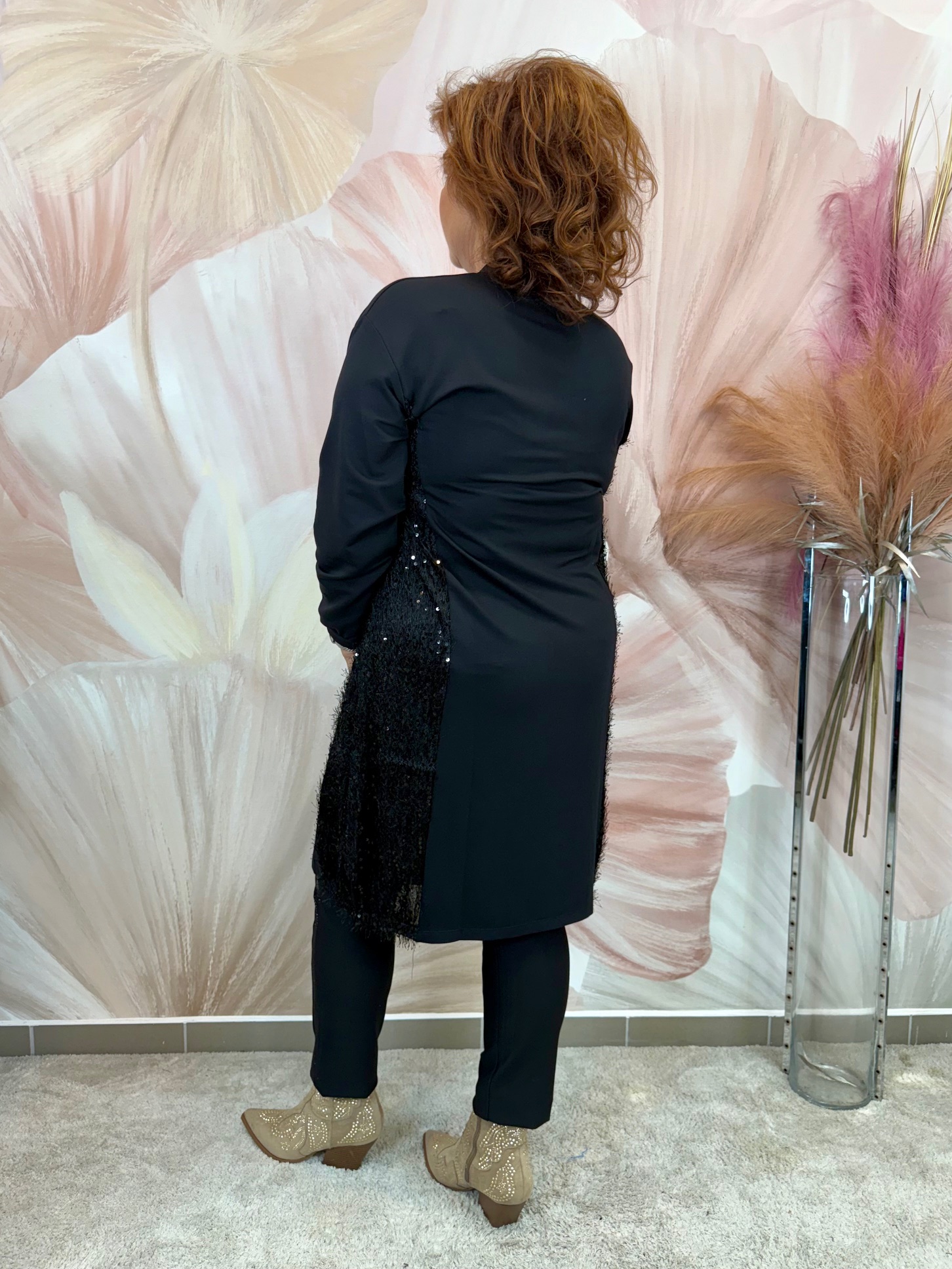 Hosszú zippes pamut kardigán külső zsebekkel - Image 5