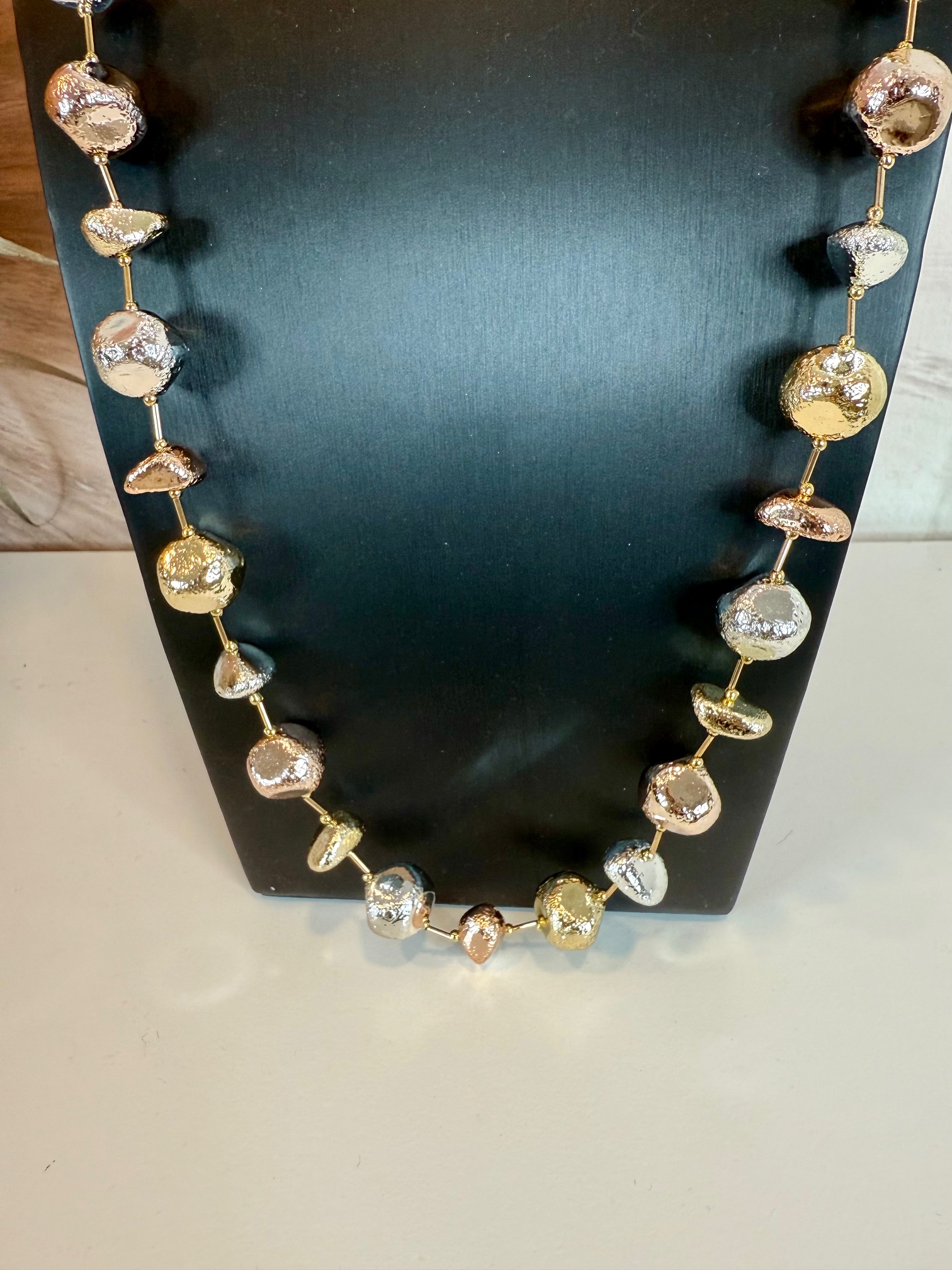 Ezüst-arany-rosegond hosszú lánc - Image 2