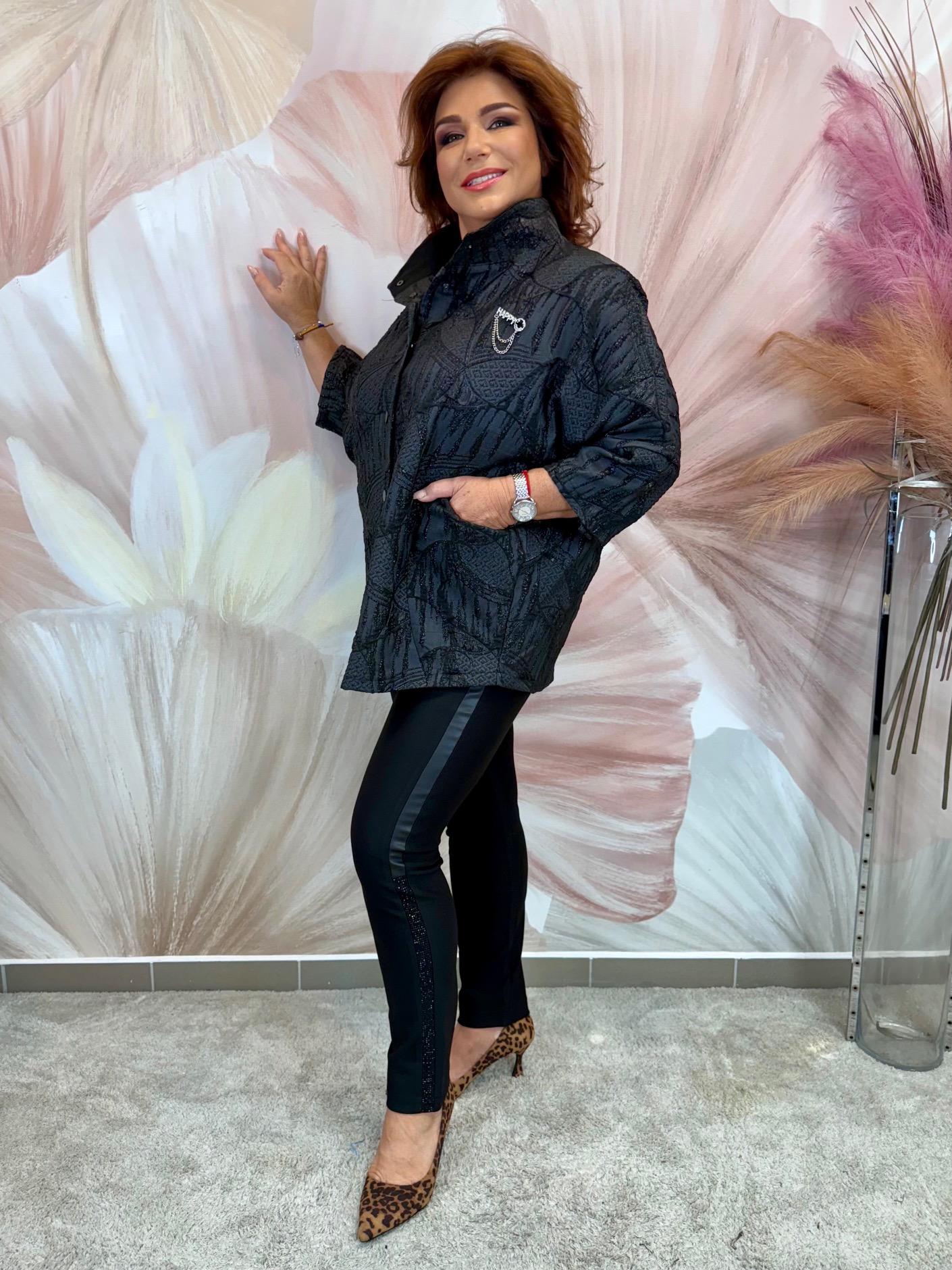 Különleges grafitszürke kiskabát - Image 3