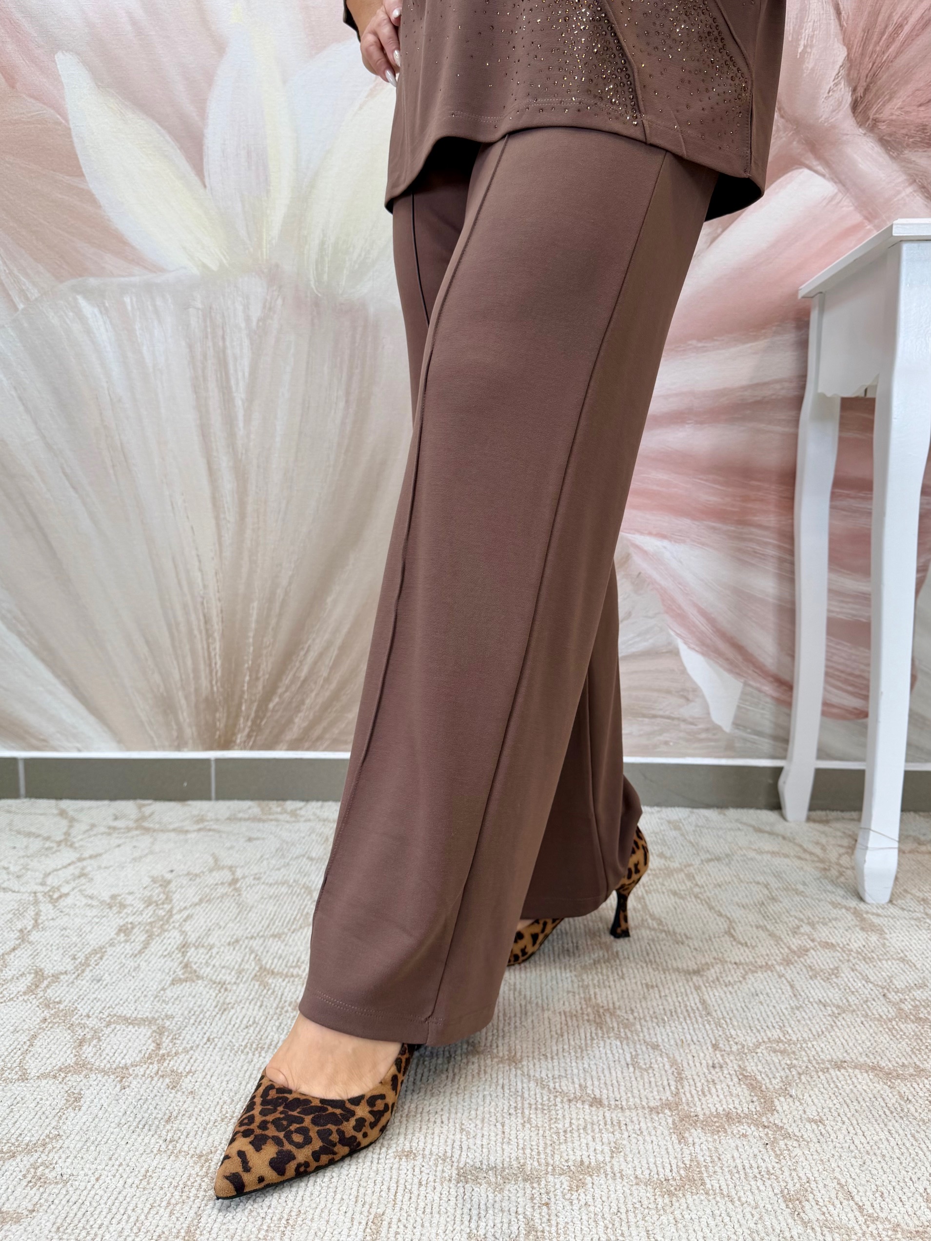 Prémium barna elasztikus szett bronz kristályokkal - Image 5