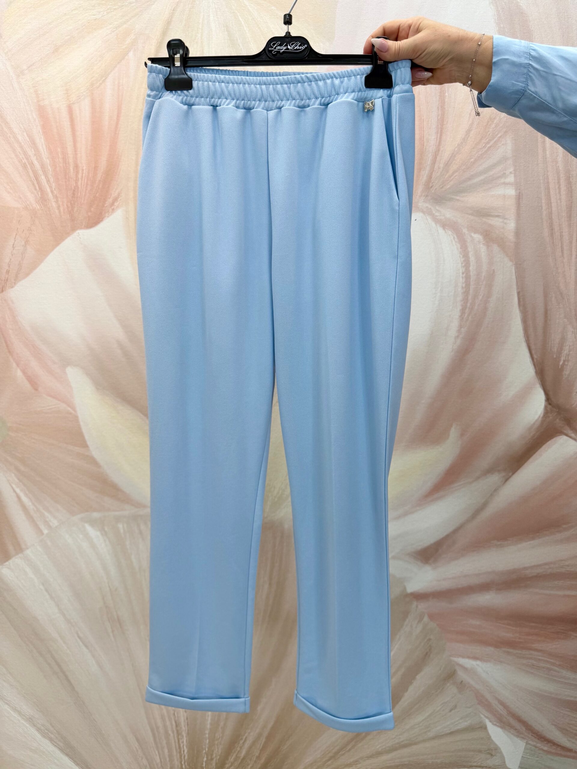 Csinos gumis derekú babakék nadrág