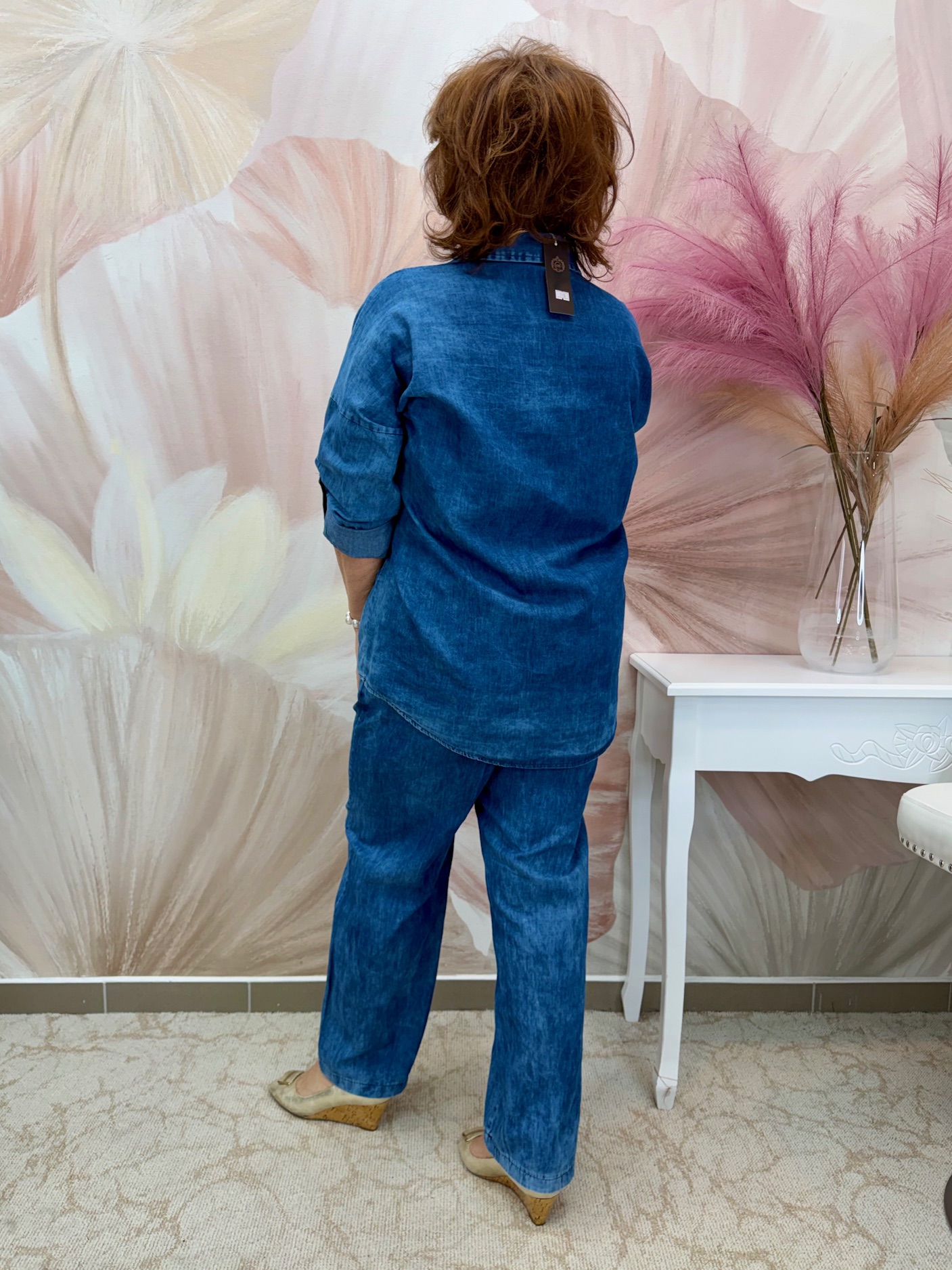 Világos farmerszett fehér pillangókkal - Image 5