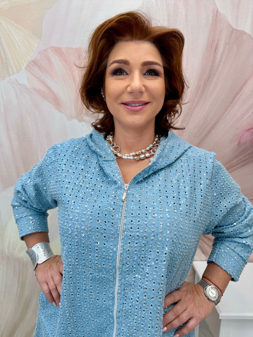 Csinos hosszított világos farmerdzseki - Image 3